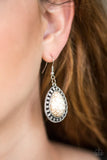 Paparazzi Sahara Serenity - White Earrings