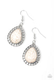 Paparazzi Sahara Serenity - White Earrings