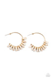 Paparazzi Poshly Primitive - White Hoop Earrings