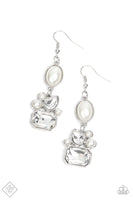 Paparazzi Showtime Twinkle - White Earrings