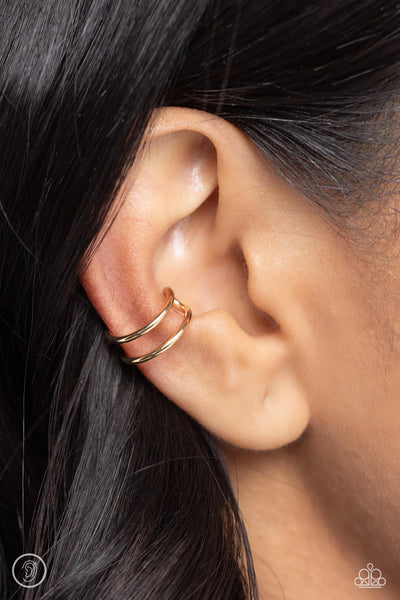 Paparazzi Metallic Moment - Gold Earring Cuff