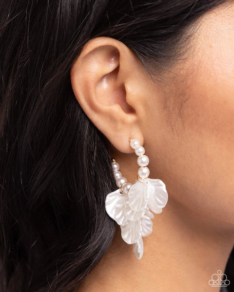 Paparazzi Frilly Feature - Gold Hoop Earrings