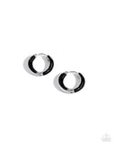 Paparazzi Pivoting Paint - Black Hoop Earrings