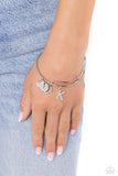Paparazzi Making It INITIAL - K - Silver Bracelet