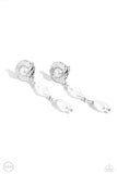 Paparazzi Modest MVP - White Clip-On Earrings