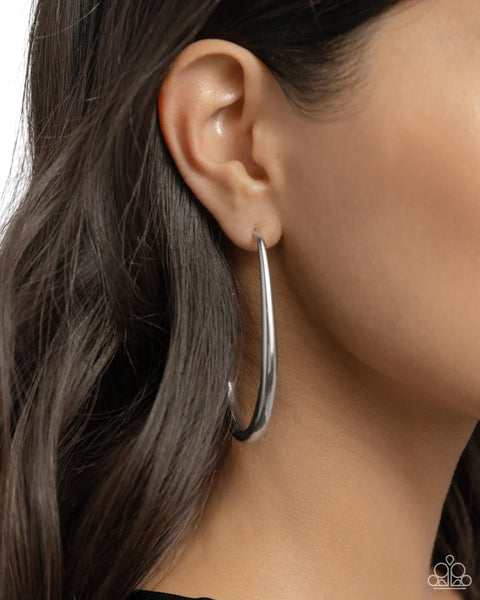 Paparazzi Exclusive Element - Silver Hoop Earrings