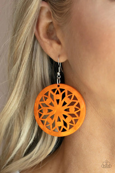 Paparazzi Ocean Canopy - Orange Earrings