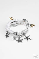 Paparazzi Ocean Breeze - White Bracelet