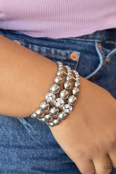 Paparazzi Icing On The Top - White Bracelet