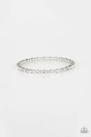 Paparazzi Seven Figure Fabulous - White Bracelet