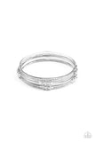 Paparazzi Stackable Sparkle - White Bracelet