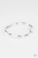 Paparazzi Starry-Eyed Elegance - White Bracelet