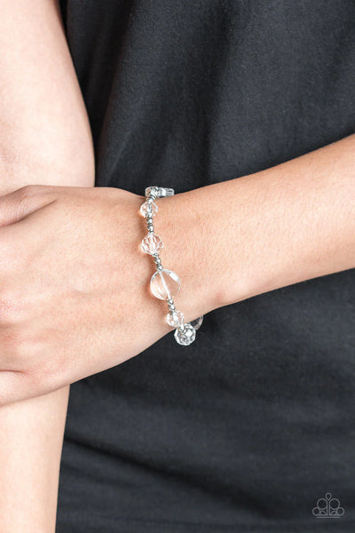 Paparazzi Starry-Eyed Elegance - White Bracelet