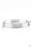 Paparazzi Delicate Decadence - White Bracelet
