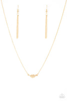 Paparazzi In-Flight Fashion - Gold Necklace