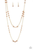 Paparazzi Pearl Promenade - Gold Necklace