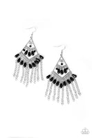 Paparazzi Trending Transcendence - Black Earrings