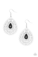Paparazzi Glamour Grandeur - Black Earrings
