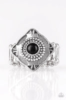 Paparazzi Four Corners Fashion - Black Ring