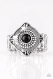 Paparazzi Four Corners Fashion - Black Ring