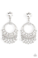 Paparazzi Marrakesh Request - White Post Earrings