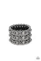 Paparazzi Dauntless Demeanor - Black Ring