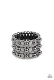 Paparazzi Dauntless Demeanor - Black Ring