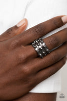 Paparazzi Dauntless Demeanor - Black Ring