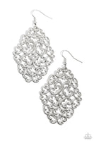 Paparazzi Contemporary Courtyards - Silver Earrings