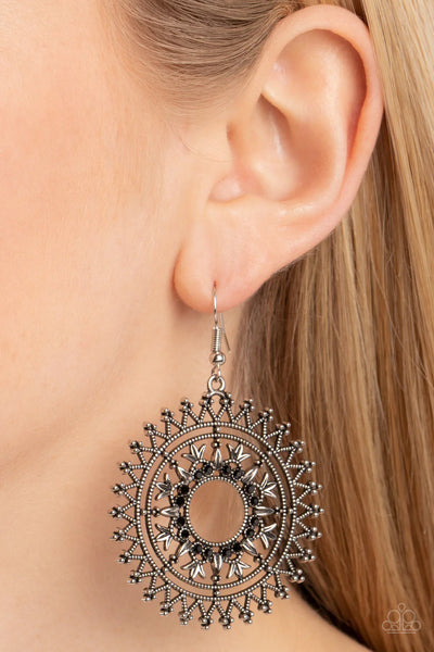 Paparazzi Revel in Radiance - Black Earrings