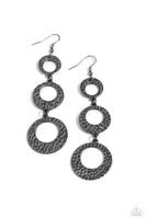 Paparazzi High Society Stunner - Black Earrings