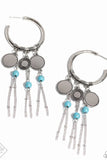 Paparazzi Peppy Pinnacle - Blue Earrings