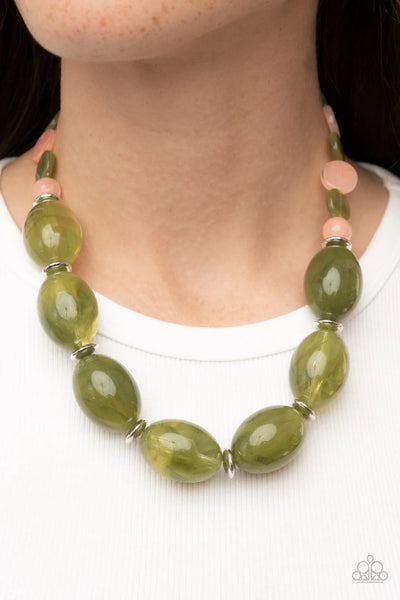 Paparazzi Belle of the Beach - Green Necklace