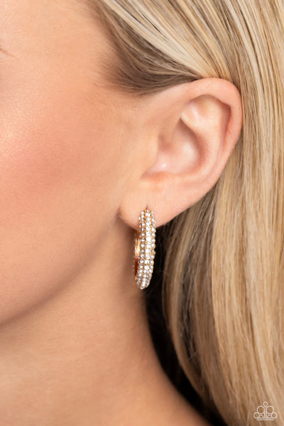 Paparazzi Glowing Praise - Gold Earrings