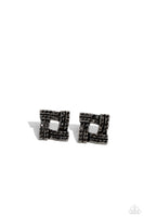 Paparazzi Times Square Scandalous - Silver Post Earrings