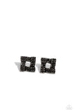 Paparazzi Times Square Scandalous - Silver Post Earrings