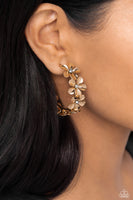 Paparazzi Floral Flamenco - Gold Hoop Earrings