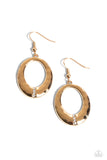Paparazzi Center Stage Classic - Gold Earrings