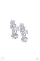 Paparazzi Breathtaking Blend - White Cuff Earrings