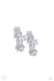 Paparazzi Breathtaking Blend - White Cuff Earrings