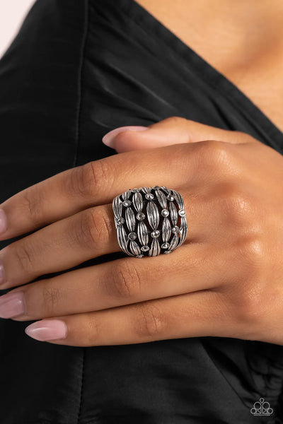 Paparazzi Steadfast Stack - Silver Ring