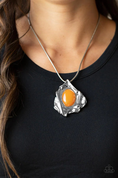 Paparazzi Amazon Amulet - Orange Necklace