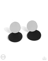 Paparazzi Leather Leader - Black Clip-On Earrings