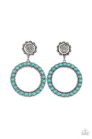 Paparazzi Playfully Prairie - Blue Post Earrings