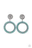 Paparazzi Playfully Prairie - Blue Post Earrings