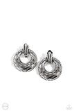 Paparazzi Metro Voyage - Silver Clip-On Earrings