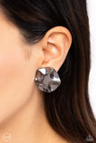 Paparazzi Destination Unknown - Black Clip-On Earrings