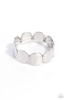 Paparazzi Rippling Record - Silver Bracelet
