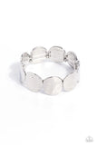 Paparazzi Rippling Record - Silver Bracelet