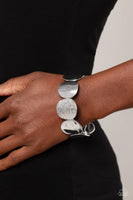 Paparazzi Rippling Record - Silver Bracelet